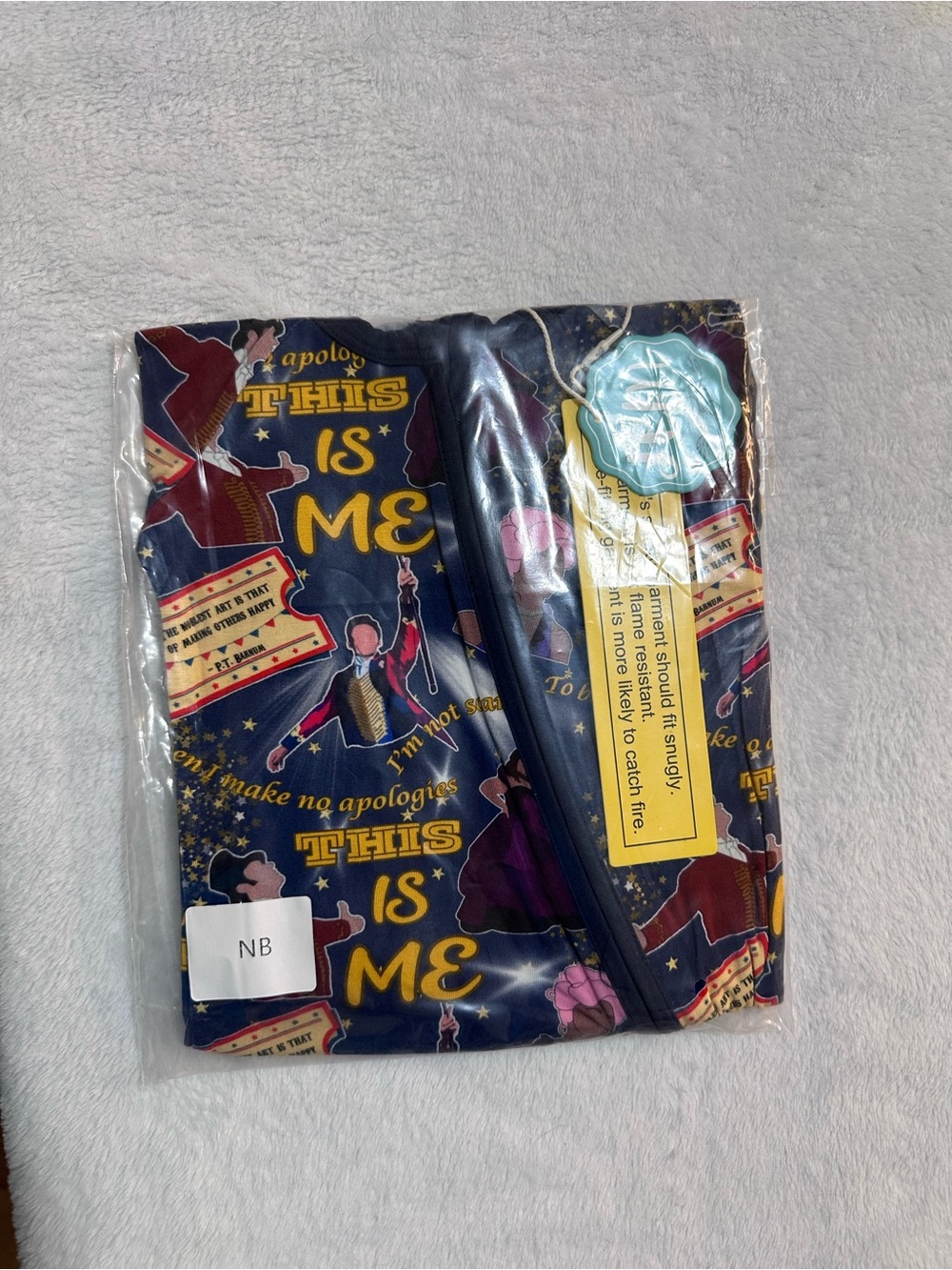 Kids Navy 'This Is Me' Printed Pajama Bamboo Zippy